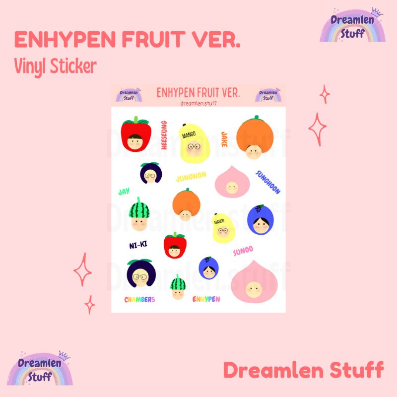 Jual Vinyl Sticker Enhypen Fruit Ver Shopee Indonesia