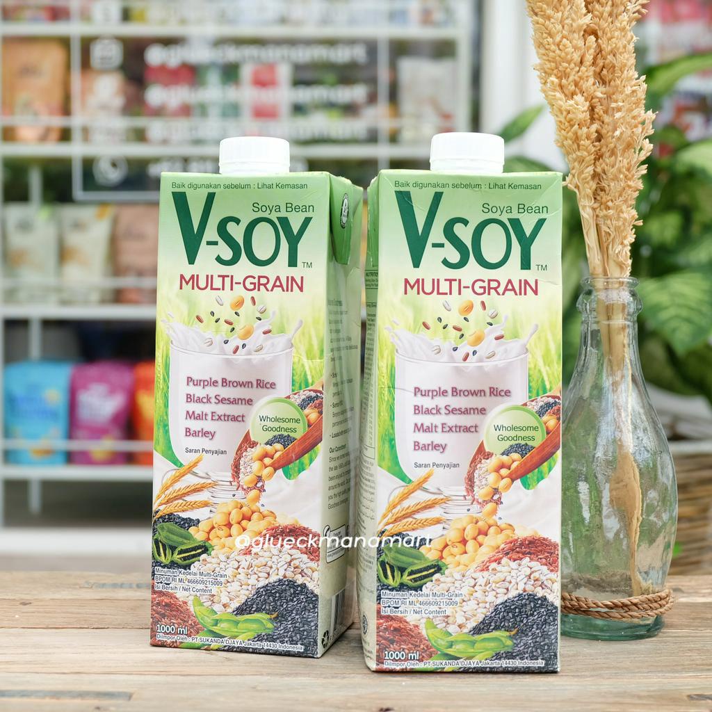 Jual V Soy Multi Grain Soy Milk UHT 1L Soy Milk Shopee Indonesia