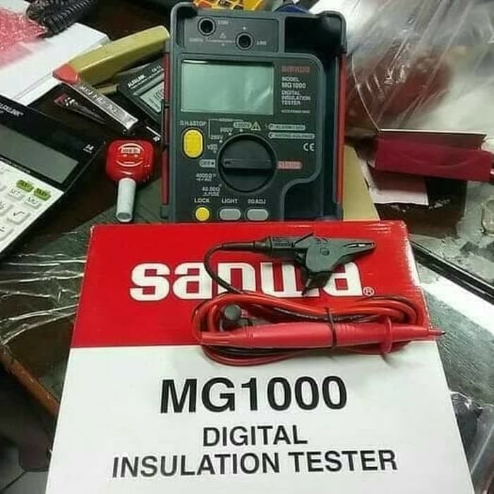 Jual SANWA MG1000 DIGITAL INSULATION TESTER MEGGER 1kV MG 1000 ASLI