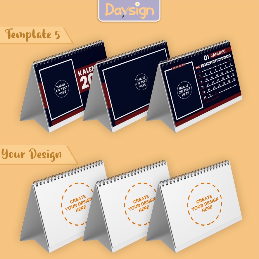 Jual Kalender Meja Kalender Duduk Desk Calendar Kalender Custom