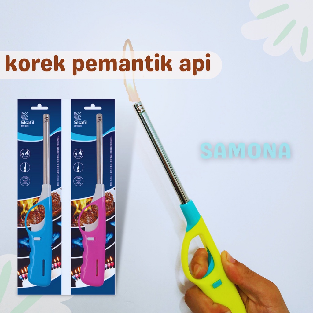 Jual SAMONA Pemantik Api Kompor Gas Korek Api Gas Isi Ulang Lighter Gas