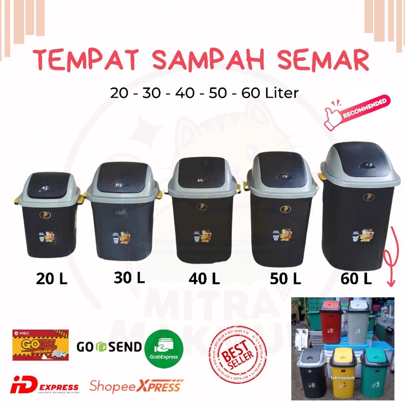 Jual TEMPAT SAMPAH SEMAR 20 30 40 50 60 LITER TONG SAMPAH MURAH TEMPAT