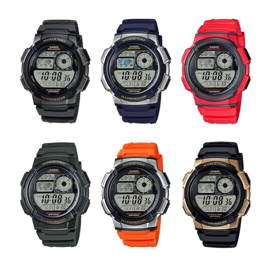 Jual Casio AE 1000W 1AVDF 1BVDF 1A3DF 2AVDF 3AVDF 4AVDF 4BDF Jam