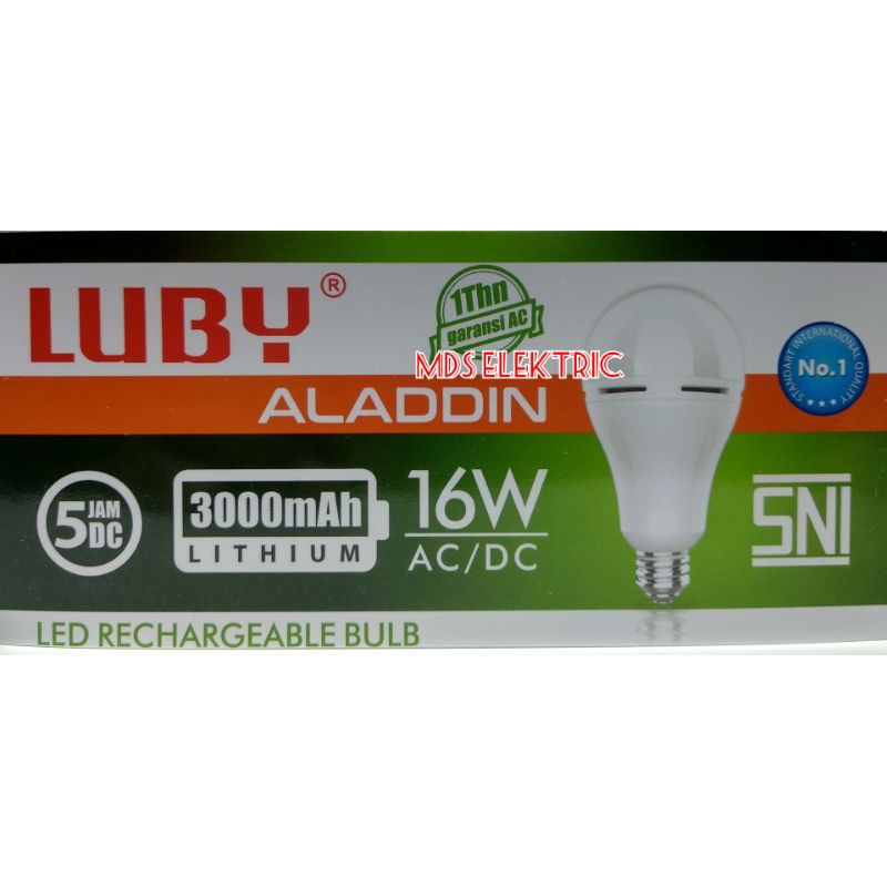 Jual LAMPU LED LUBY ALADDIN EMERGENCY 16 WATT LAMPU LED AC DC 16 Watt