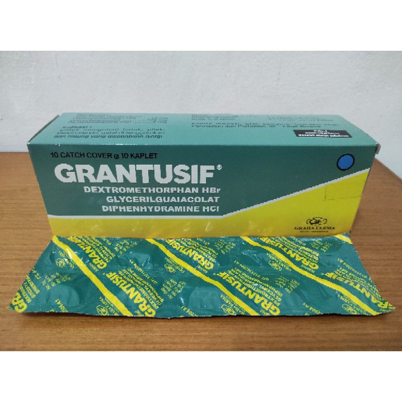 Jual Grantusif Strip Isi Kaplet Obat Flu Dan Batuk Kering Shopee