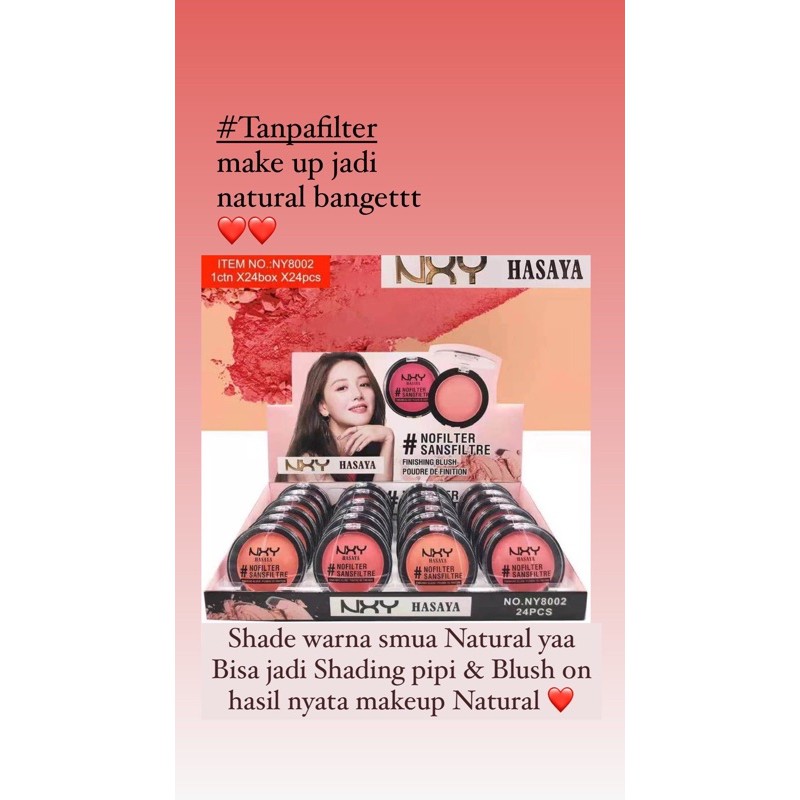 Jual Blush On Nyx Hasaya Hrga Per Box Box Isi Pcs Shopee Indonesia