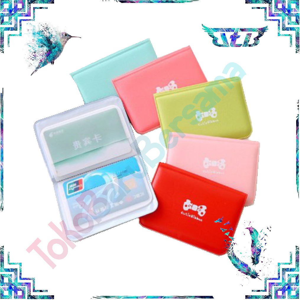 Jual Dompet Kartu ATM Isi 6 Dompet Kulit Kartu Nama Emas Card Clip