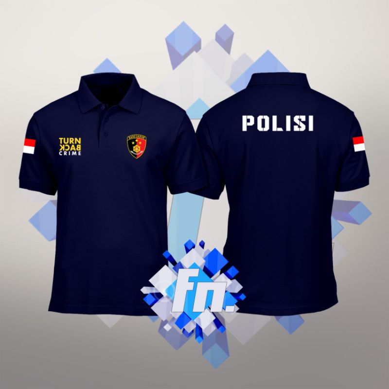 Jual KAOS POLO SHIRT KERAH PENDEK POLISI RESERSE RESKRIM TURN BACK