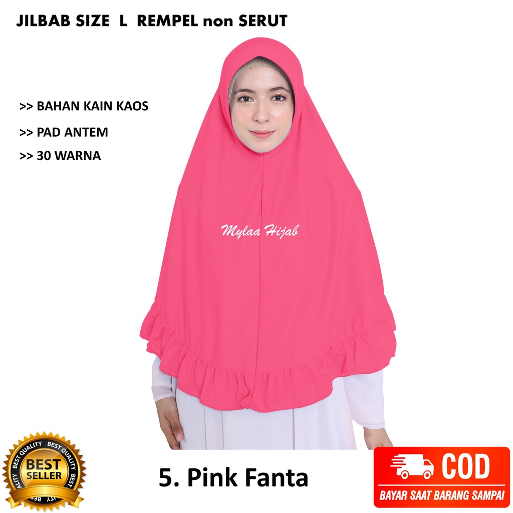 Jual Mylaa Hijab Jilbab Instan Bergo Rempel Kerudung Hijab Size L