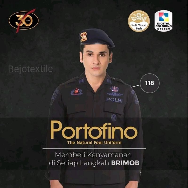 Jual Kain Portofino Hitam Seragam Pdl Brimob Pdl Kemenkumham Shopee