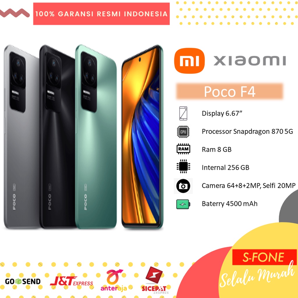 Jual Xiaomi Poco F4 8 256GB 6 128GB Garansi Resmi BNIB NO REPACK