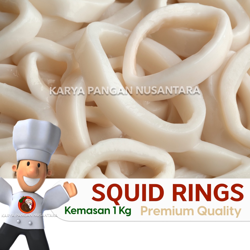 Jual CUMI RING SQUID RINGS CUMI CINCIN CALAMARI FRESH FROZEN PACK 1KG