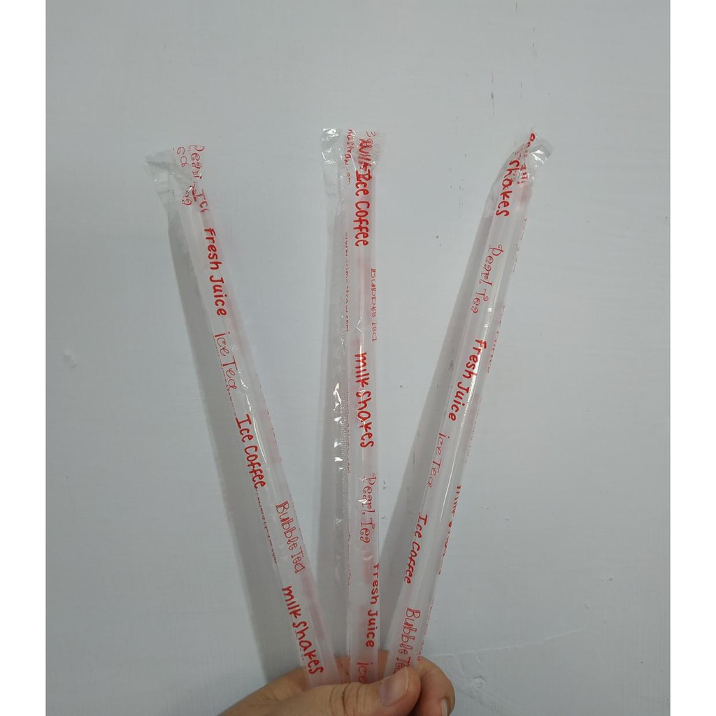 Jual Sedotan Bubble Mm X Cm Steril Wrap Sedotan Boba Pipet