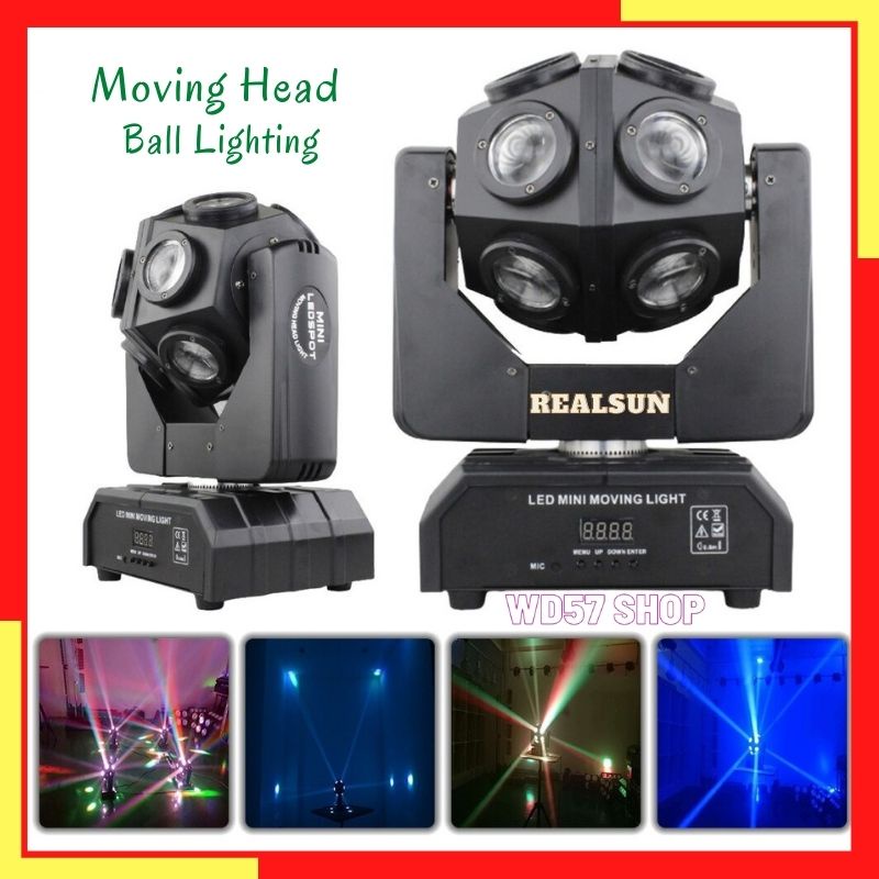 Jual Lampu Sorot Tembak Led Lighting Moving Head Ball Gantung Kepala