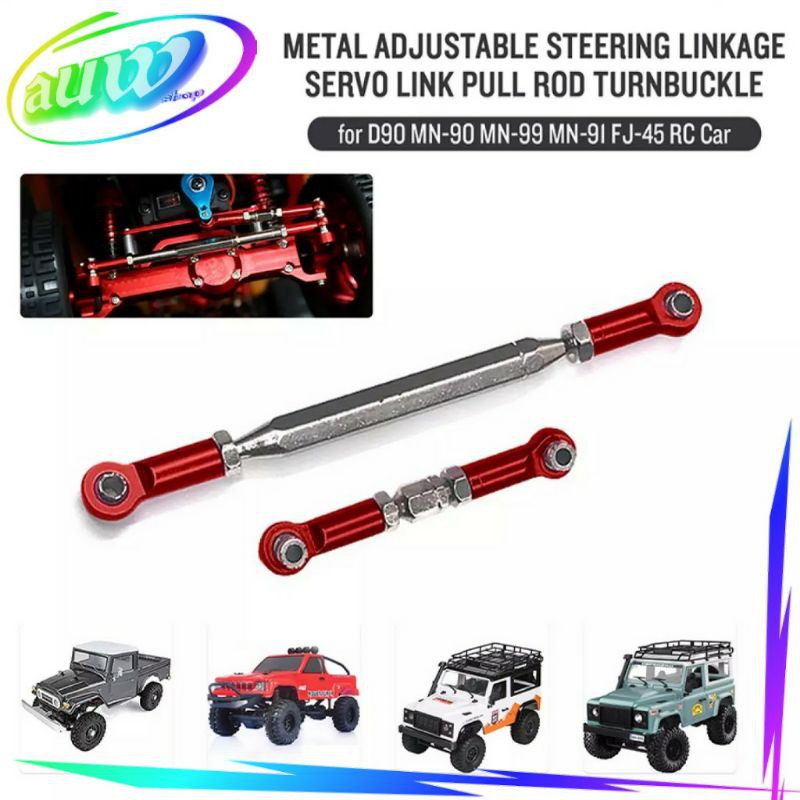 Jual Steering Linkage Servo Link Pull Rod Upgrade Metal Alloy Rc Mn Wpl