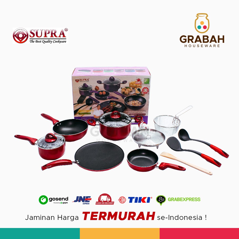 Jual Supra Panci Set Cookware Set Rosemary 12 Pcs Panci Set Alumunium