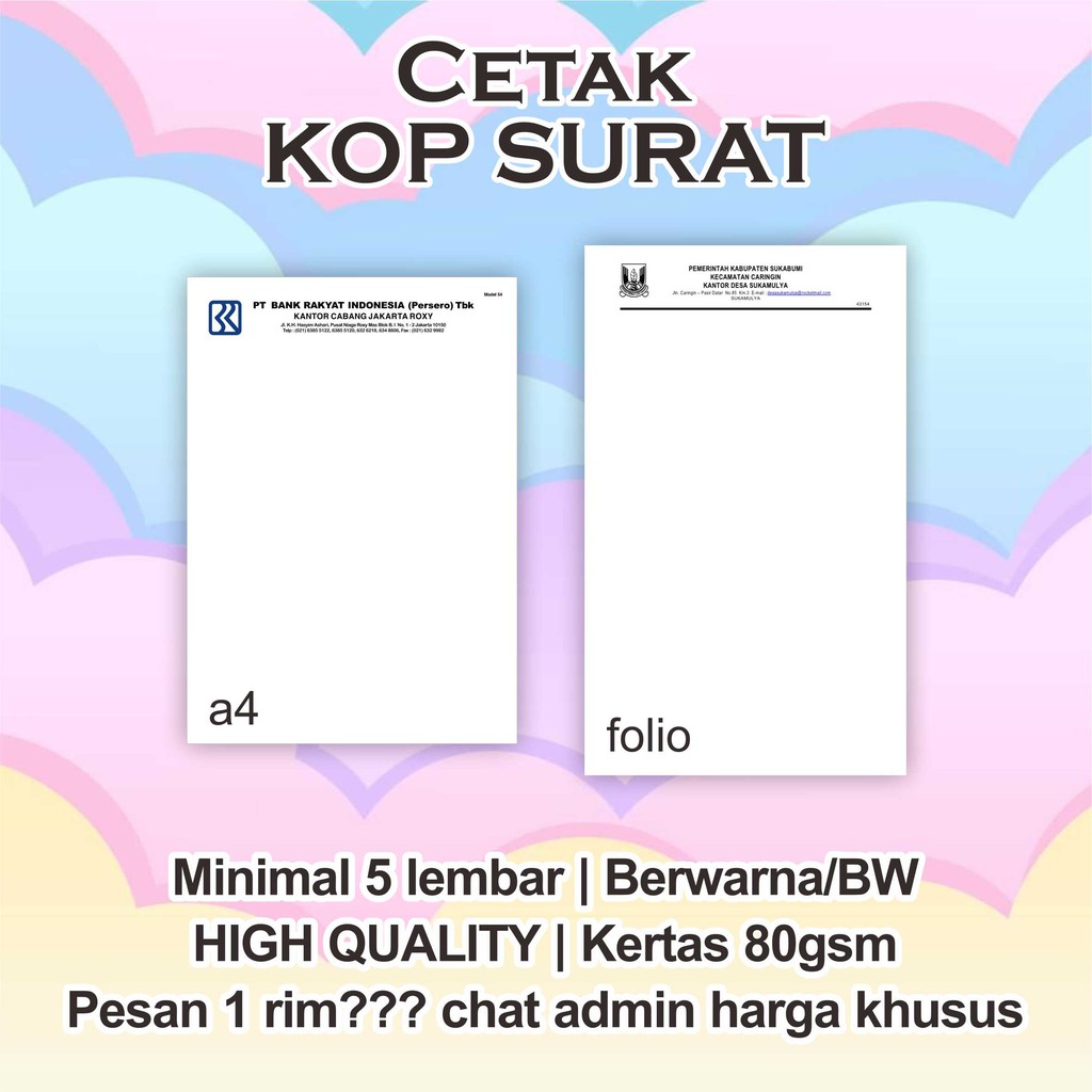 Jual Cetak Kop Surat Murah Shopee Indonesia