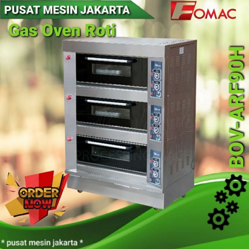 Jual BOV ARF90H GAS OVEN ROTI 3 DECK 9 LOYANG MESIN PEMANGGANG OVEN