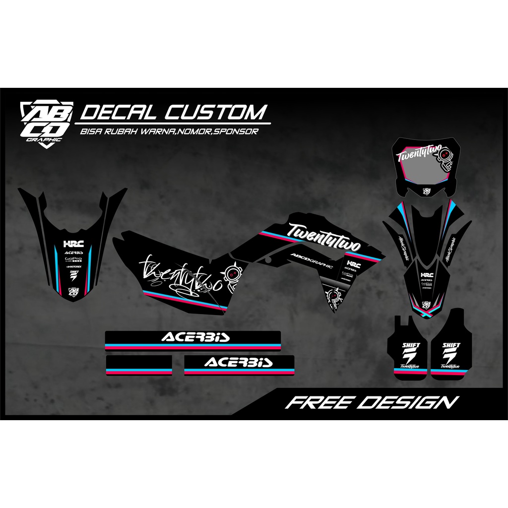 Jual Decal Crf L Full Body Super Glossy Banyak Varian Design