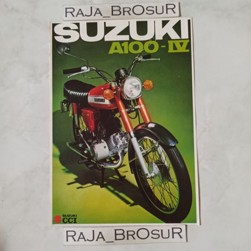 Jual Poster Brosur Katalog Flyer Jadul Lawas Suzuki A100 IV Suzuki A4