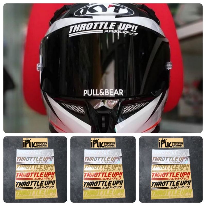 Jual Sticker Throttle Up Visor Helm Cutting Shopee Indonesia