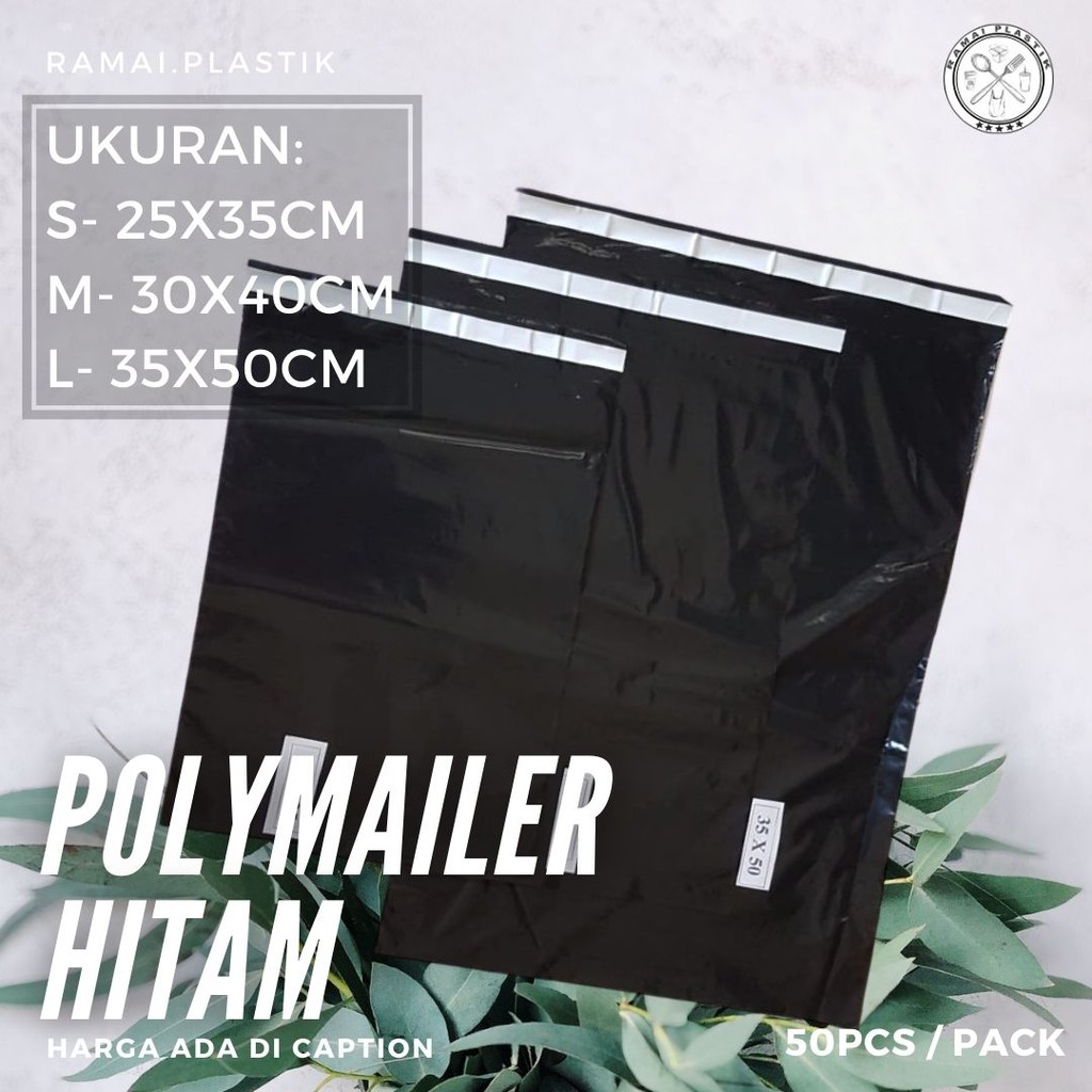 Jual Isi Kantong Plastik Amplop Plastik Polymailer Hitam Dgn