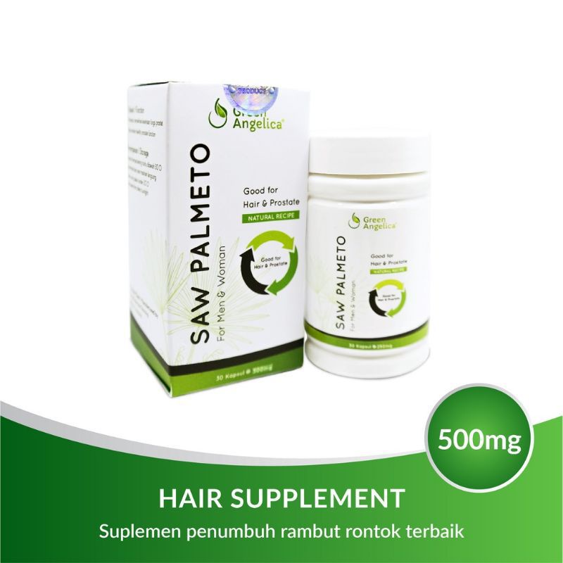 Jual Saw Palmeto Suplemen Penumbuh Rambut Bpom Capsule Green