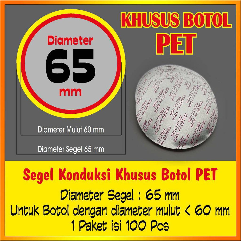 Jual Segel Seal Alumunium Foil Botol Plastik PET Sambal Sambel Segel