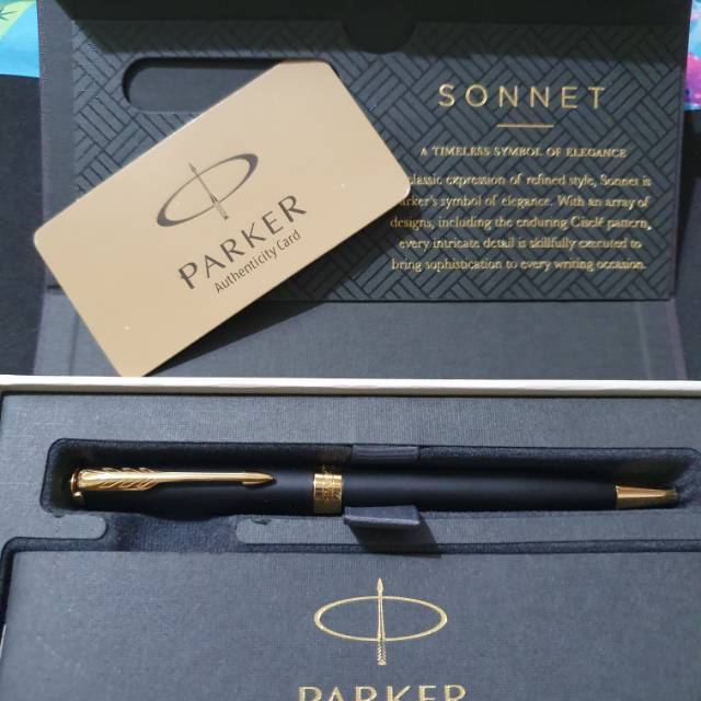 Jual Pulpen Parker New Sonnet Original Matte Black Gt Bp Hitam Doff