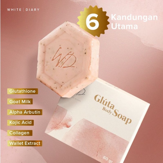 Jual White Diary Gluta Body Soap With Aha Collagen Goat Milk