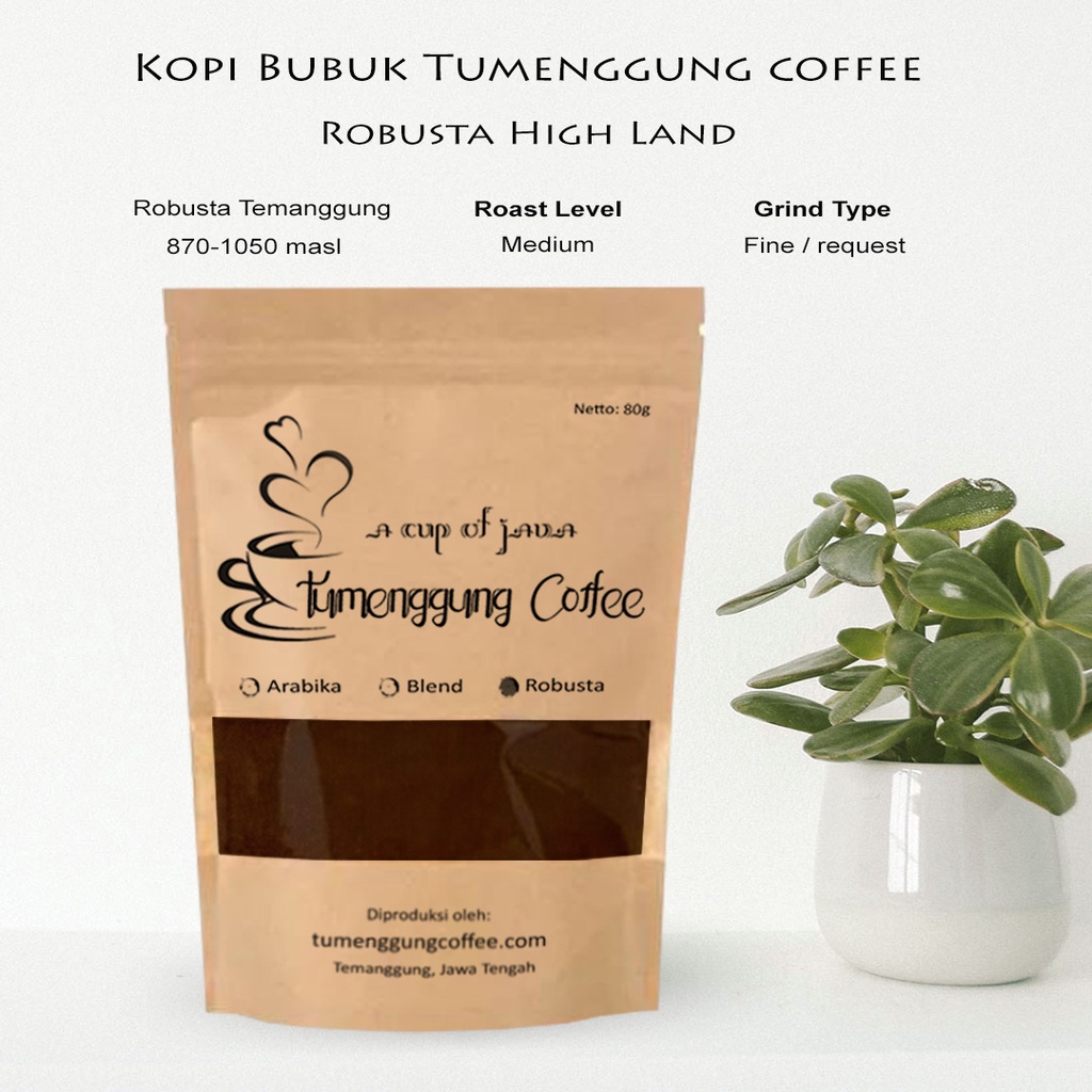 Jual Kopi Bubuk Robusta High Land Spesial Robusta Dataran Tinggi