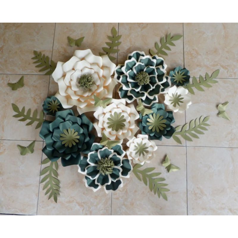 Jual Paper Flower Ready Murah Dekorasi Bunga Kertas Backdrop Lamaran