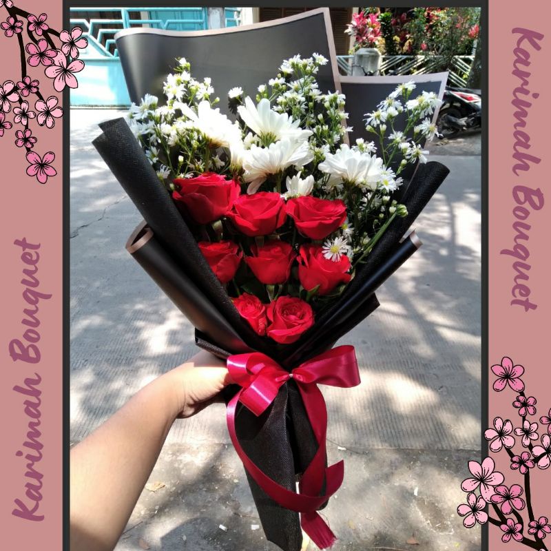 Jual Sehari Jadi Buket Bunga Wisuda Bandung Flower Hand Bouquet Asli