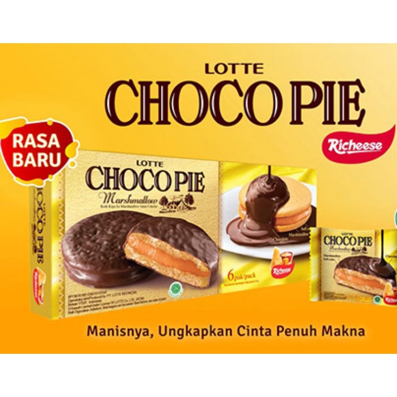 Jual Lotte Choco Pie Keju 1 Pack Isi 12 Pcs 28g Shopee Indonesia