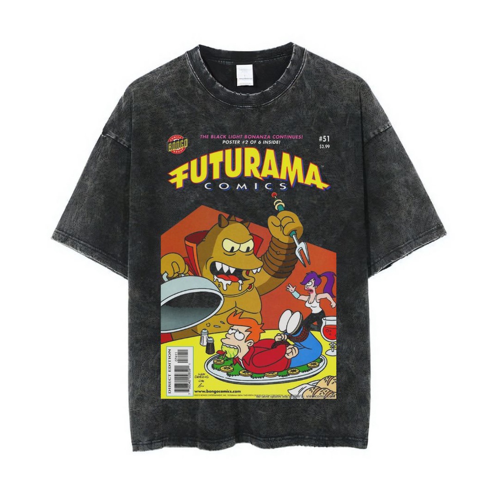 Jual Psycho Crucify Futurama Comics Oversized T Shirt Stone Wash