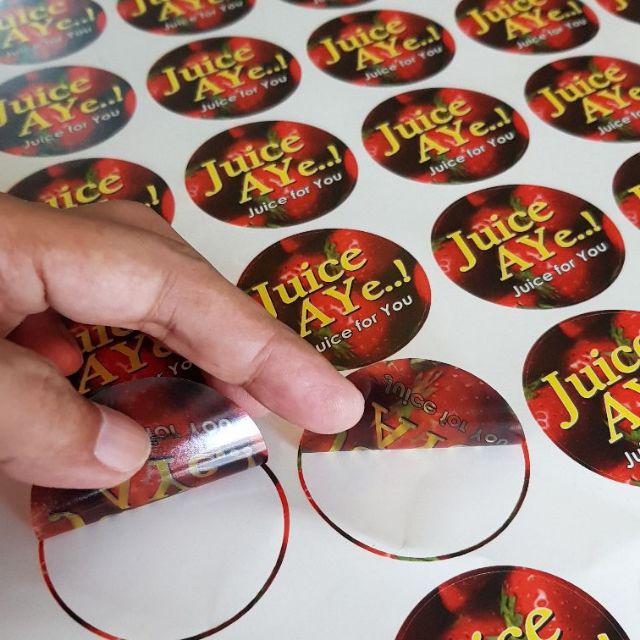 Jual Cetak Sticker Label Stiker Vinil Vinyl Transparan Cromo