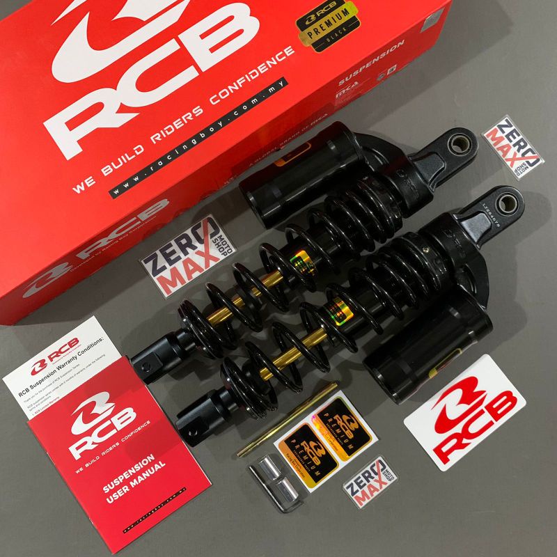 Jual Shock Shockbreaker RCB Racing Boy MB2 MB 2 330mm Black Premium