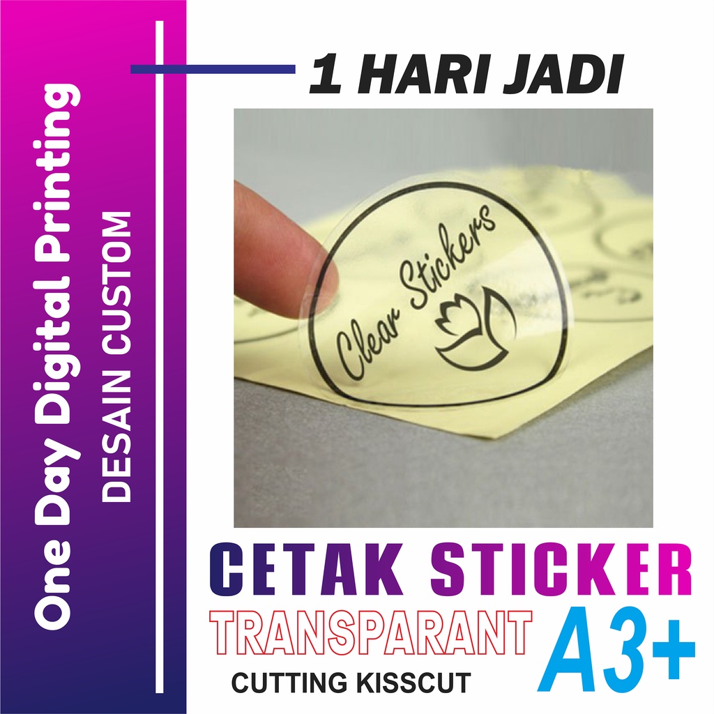 Jual CETAK STIKER LABEL TRANSPARAN LABEL MAKANAN TRANSPARAN LABEL