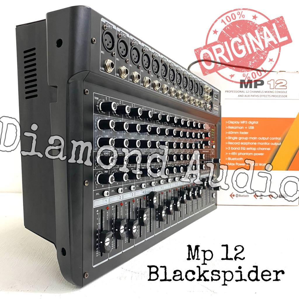 Jual Power Mixer Blackspider Mp Original Usb Bluetooth Mixing Black