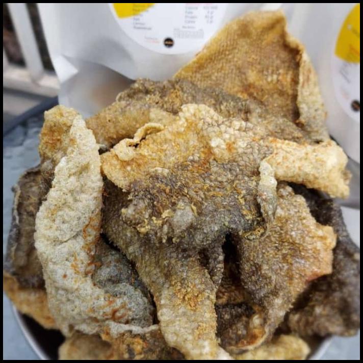 Jual Salmon Cracker Fish Skin Kerupuk Kulit Ikan Halal Debm Keto