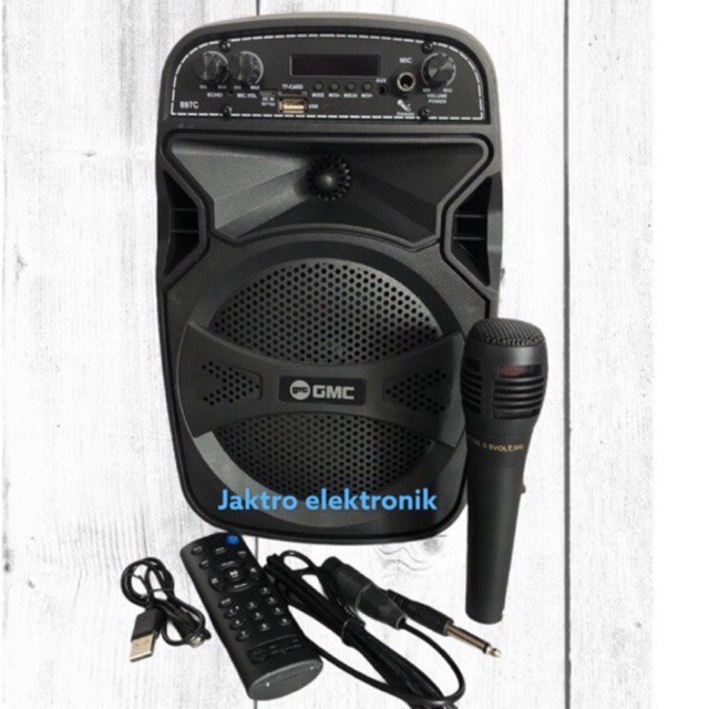 Jual Speaker Bluetooth Gmc C Q Karaoke Free Mic Shopee Indonesia