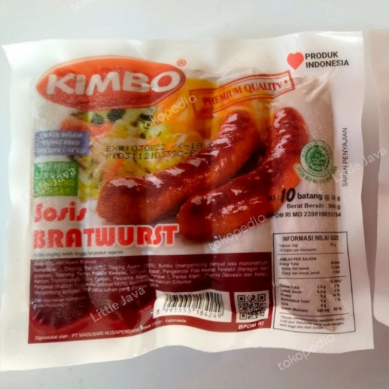 Jual Sosis Sapi Kimbo Bratwurst Original 500gr Isi 10 Shopee Indonesia