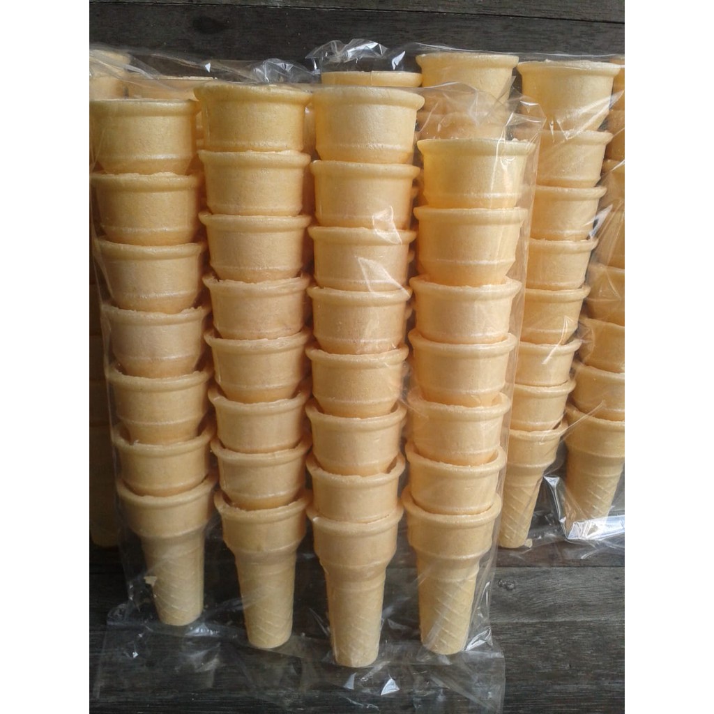 Jual Cone McD Tanggung 30 Pcs Bubble Wrap No COD Krupuk Es Krim