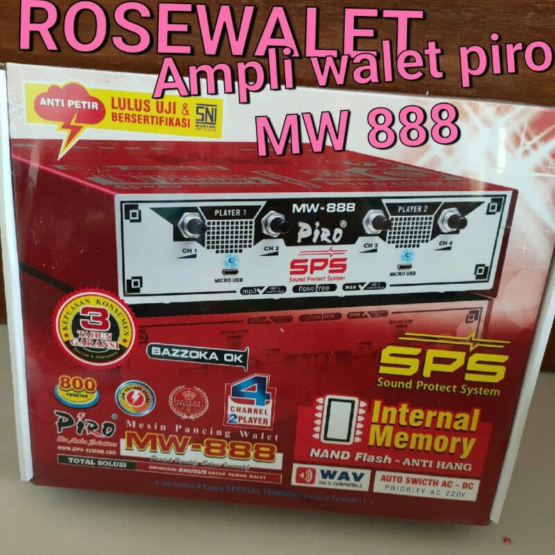 Jual Ampli Walet Piro Mw Anti Petir Internal Memory Free Suara Piro