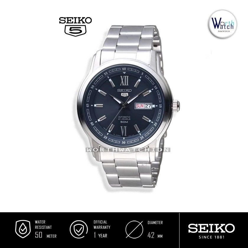 Jual Jam Tangan Pria Otomatis Seiko Men Automatic Dark Blue Dial