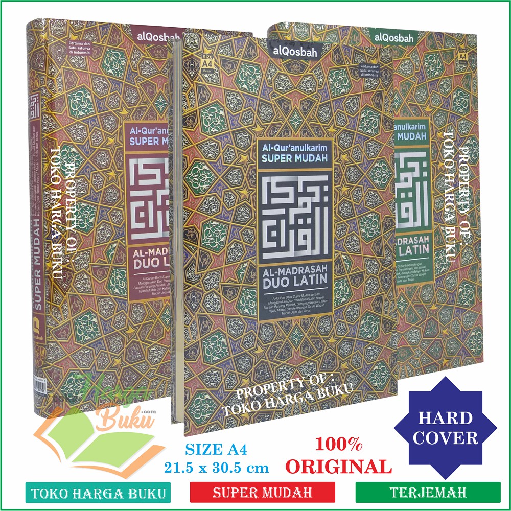 Jual Al Quran Al Madrasah Duo Latin UKURAN BESAR A4 HC Tajwid Terjemah