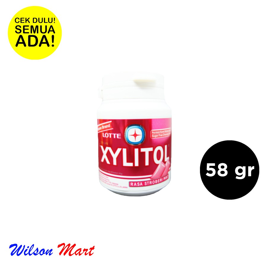 Jual Lotte Xylitol Rasa Stroberi Mint Pink Merah Gram Permen Karet