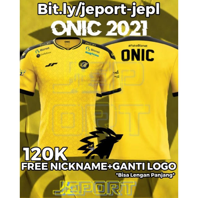 Jual Jersey Kaos Baju Gaming Esport Onic Kuning Shopee Indonesia