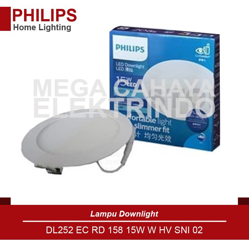 Jual PHILIPS DL252 15W D158 LED Downlight Super Slim With External