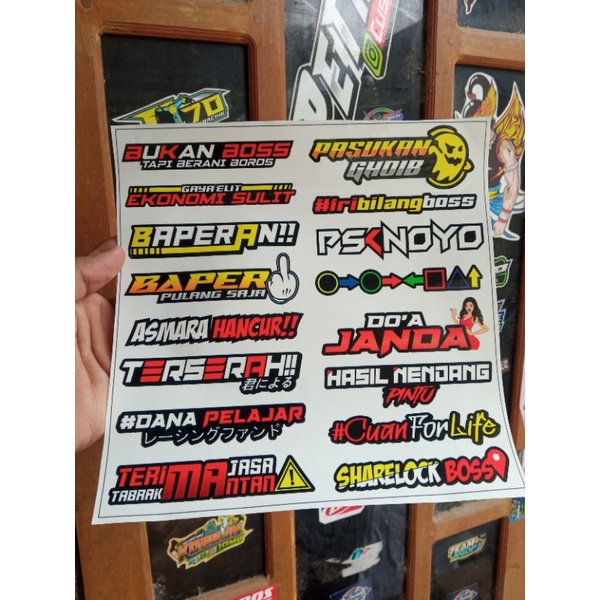 Jual Sticker Pack Kata Kata Racing Stiker Racing Stiker Motor